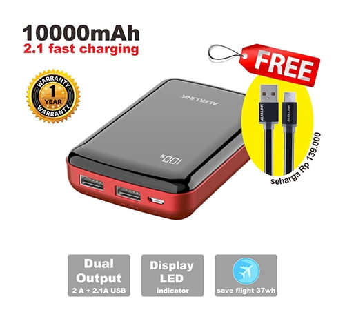ALFA LINK Power Bank 10000 A Red 